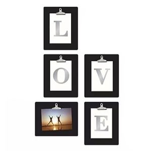 Wallverbs "Love" or "Home" Clipped Letter Set in Black Photo Home Decor